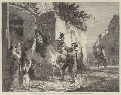 Antoniustag in Rom, Ausstellung der British Institution von George Housman Thomas