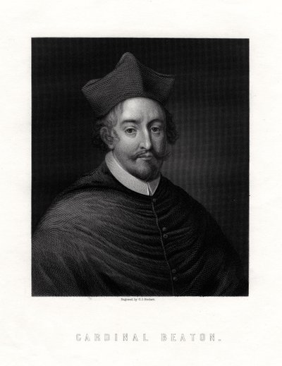 Kardinal David Beaton, ca. 1494-1546, schottischer Kardinal und Erzbischof von St. Andrews von George J. Stodart