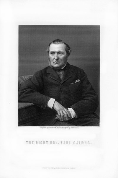 Hugh McCalmont Cairns, 1. Earl Cairns, britischer Staatsmann, 1881 von George J. Stodart