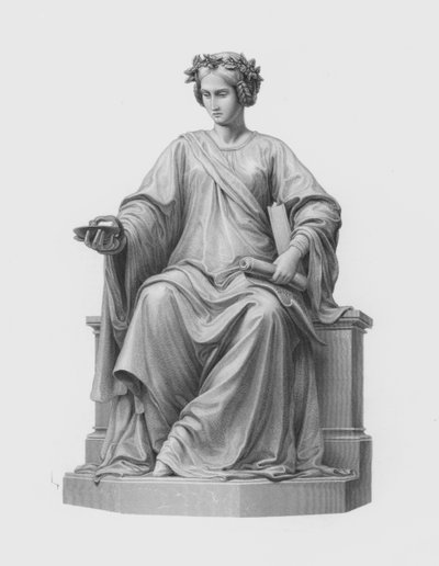 Medizin, graviert von G. Stodart nach der Statue von Ernst Hähnel (Gravur) von George J. Stodart