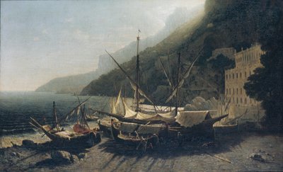 Blick auf Amalfi, Bucht von Salerno von George Loring Brown