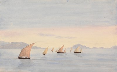 Tarifa Point, Spanien und Mons Abyla, Afrika von George Lothian Hall