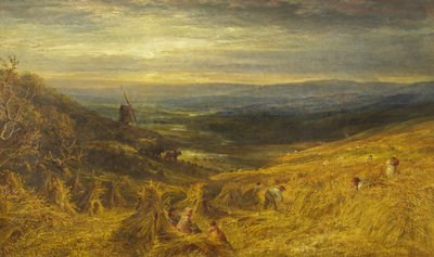 Ein Kornfeld in Surrey, ca. 1877 von George Lucas
