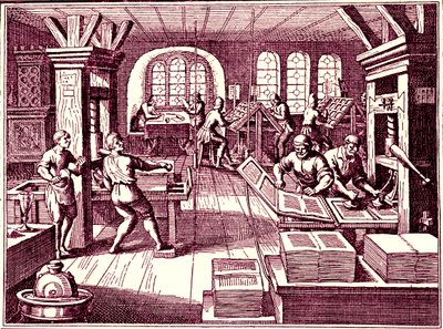 In einer Druckerei, Deutschland 1619 von Bartolome Esteban and studio Murillo