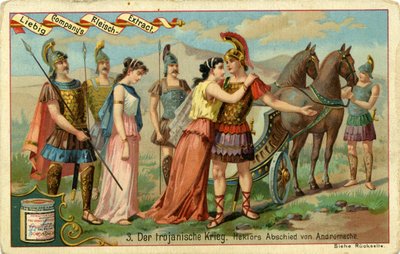 Die Trojanischen Kriege: Hektors Abschied von Andromache von Bartolome Esteban and studio Murillo