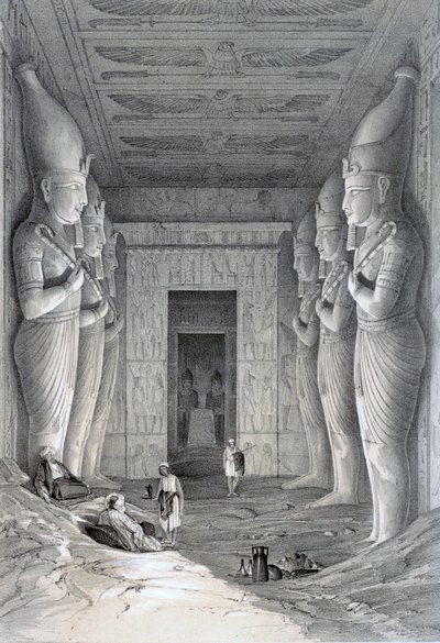 Innenraum des Großen Tempels, Abu Simbel, 19. Jahrhundert von George Moore