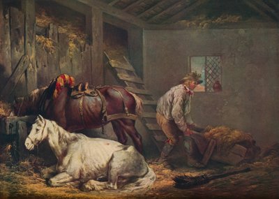 Pferde im Stall, 1791 von George Morland