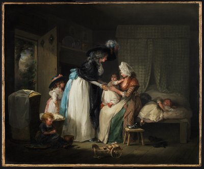 Besuch beim Kind bei der Amme von George Morland