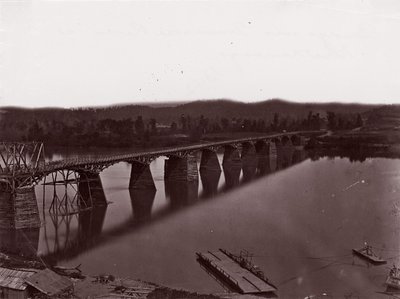 Brücke über den Tennessee River in Chattanooga, ca. 1864 von George N. Barnard
