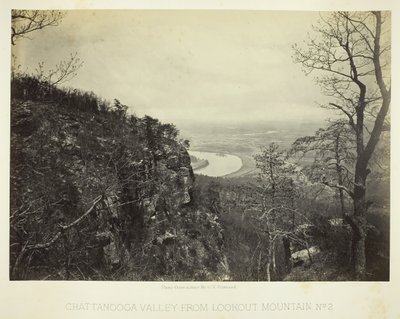 Chattanooga Valley vom Lookout Mountain, Nr. 2, 1864-66 von George N. Barnard