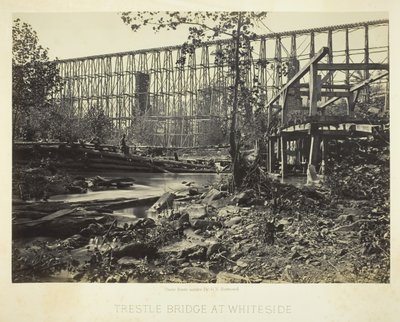 Trestle-Brücke bei Whiteside, 1864 von George N. Barnard