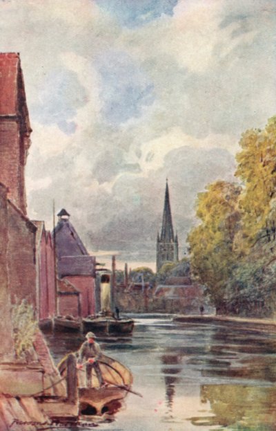 Die Kathedrale von der King Street Fähre (Farblithografie) von George Parsons Norman