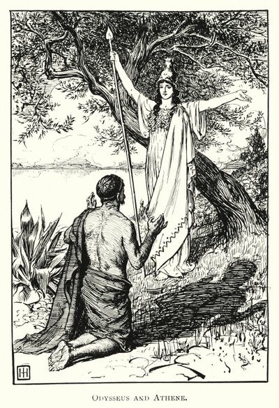 Odyssee: Odysseus und Athene von George Percy Jacomb Hood