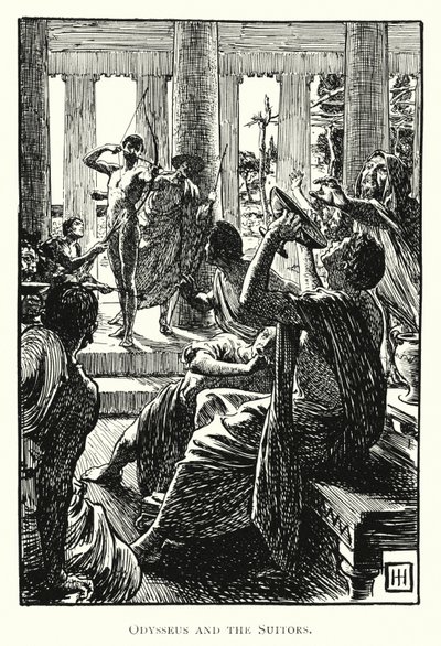 Odyssee: Odysseus und die Freier von George Percy Jacomb Hood