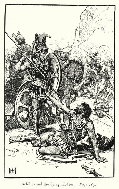 Die Ilias: Achilles und der sterbende Hektor von George Percy Jacomb Hood