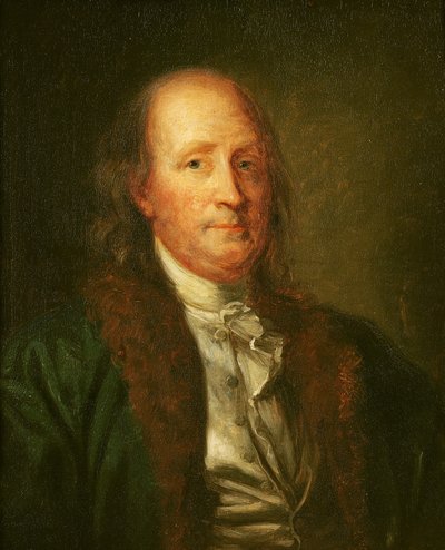 Porträt von Benjamin Franklin (1706-90) von George Peter Alexander Healy