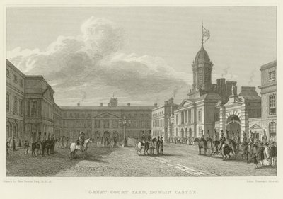 Großer Hof im Dublin Castle von George Petrie