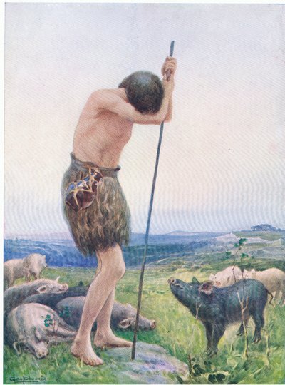 Der verlorene Sohn, aus Das Bibelbilderbuch, veröffentlicht von Thomas Nelson, ca. 1950 von George Phoenix