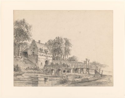 Ansicht des Tores von Schloss Buren von George Pieter Westenberg