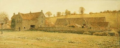 Die alte Zehntscheune und das Bauernhaus in der Nähe von Bradford-on-Avon von George Price Boyce