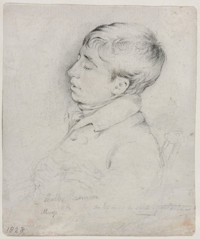 Ein Porträt von Welby Sherman, schlafend in einem Stuhl, 1828 von George Richmond