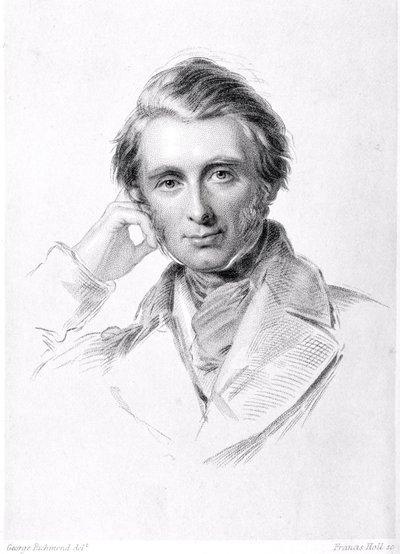 Porträt von John Ruskin (1819-1900) graviert von Francis Holl (1815-84) von George Richmond
