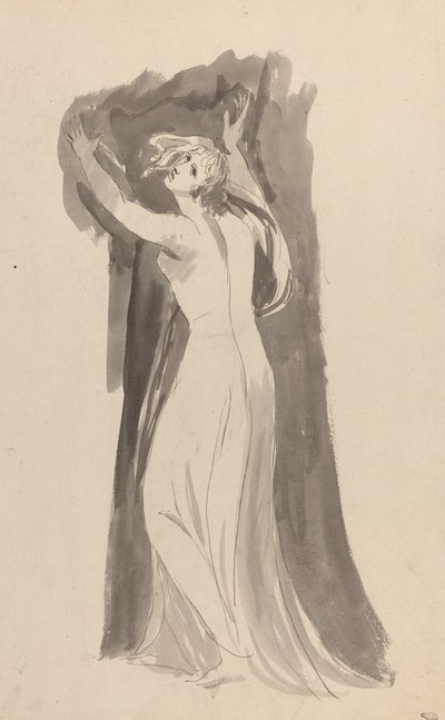 Studie von Miranda für "Der Sturm" von George Romney