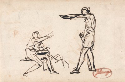 Ein Krieger nimmt Abschied von seiner Familie, möglicherweise der Abschied von Hector von George Romney