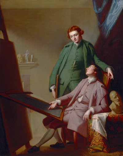 Ein Gespräch (Die Brüder des Künstlers, Peter und James Romney) von George Romney