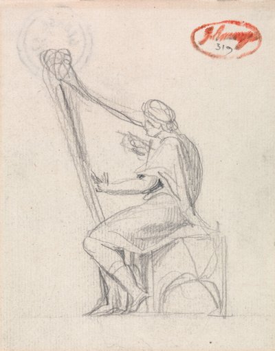 David spielt die Harfe von George Romney
