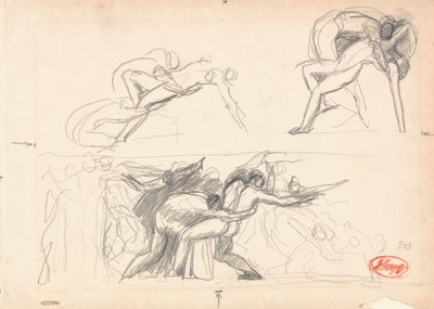 Figurenkompositionsstudie; Hölle von George Romney