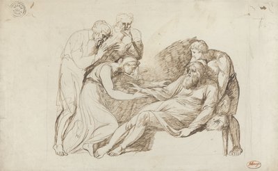 Lear wird von Cordelia geweckt von George Romney