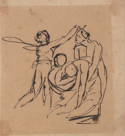 Trauernde Gruppe von George Romney