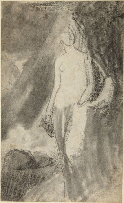 Porträtstudie einer stehenden Frau von George Romney