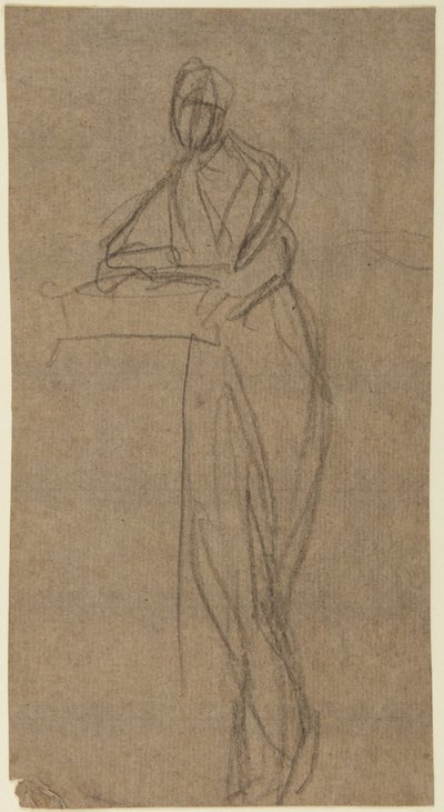 Porträtstudie einer stehenden Frau von George Romney