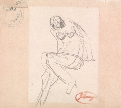 Sitzender weiblicher Akt, wahrscheinlich für "Susanna und die Ältesten" von George Romney
