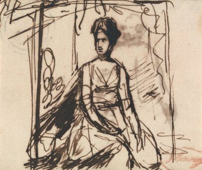 Sitzende Frau, möglicherweise Mrs. Harris von George Romney