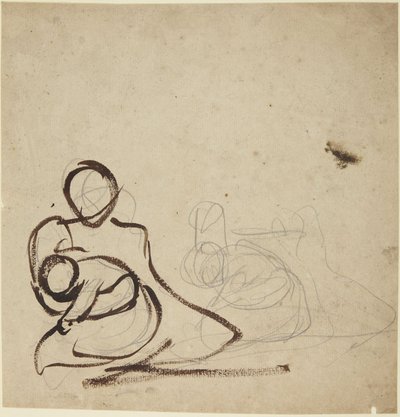 Studien einer sitzenden Frau mit Kind von George Romney
