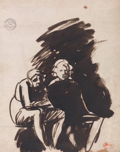 Studie von zwei Figuren von George Romney