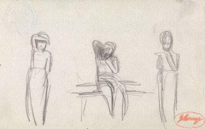 Drei Studien eines jungen Mädchens von George Romney