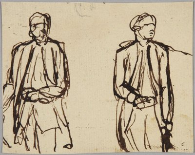 Zwei stehende männliche Figuren von George Romney
