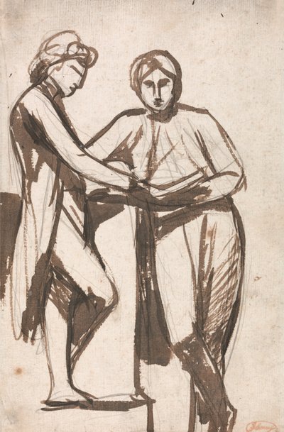 Zwei stehende Jugendliche von George Romney