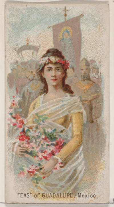 Fest von Guadalupe, Mexiko, aus der Feiertagsserie N80 für Duke-Zigarettenmarke, 1890 von George S. Harris and Sons