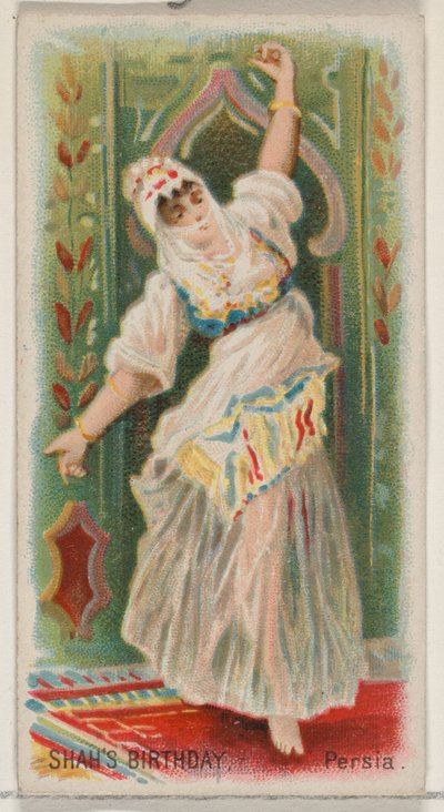 Shahs Geburtstag, Persien, aus der Feiertagsserie N80 für Duke-Zigaretten von George S. Harris and Sons