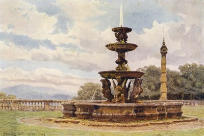 Italienische Gärten: Der Drachenbrunnen, Villa Mondragone von George Samuel Elgood