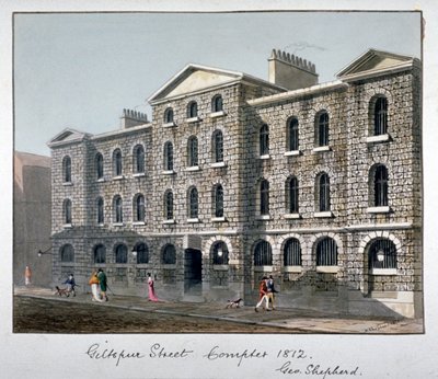 Giltspur Street Compter, City of London, 1812 von George Shepherd