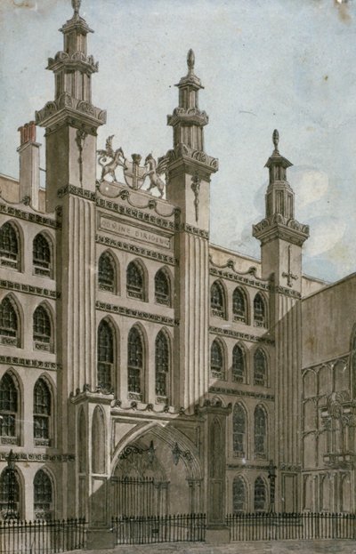 Südwestansicht der Guildhall-Front, City of London von George Shepherd