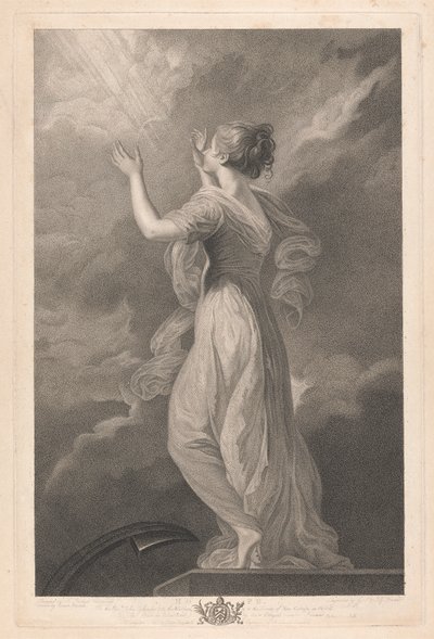 Westfenster der Kapelle, New College Oxford: Die Tugenden - Hoffnung von George Siegmund Facius