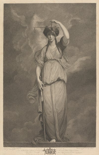 Westfenster der Kapelle, New College Oxford: Die Tugenden - Gerechtigkeit von George Siegmund Facius