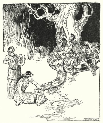 Jason und die Argonauten: "Dann sprang Jason vorsichtig hervor und riss das Vlies vom Baumstamm" von George Soper